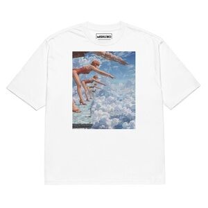White Graphic Swim T-Shirt